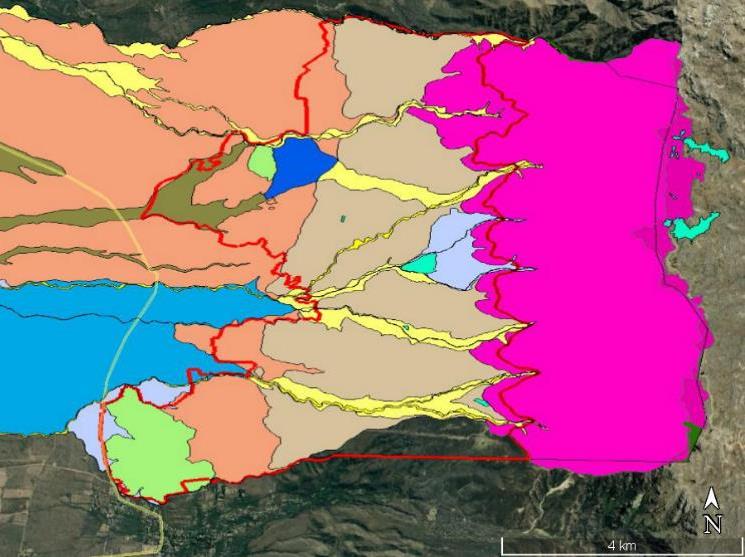 Detalle de unidades geomorfológicas dentro del límite de la reserva