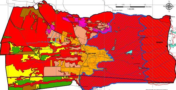 Mapa de uso actual y futuro de suelo limite de reserva municipal